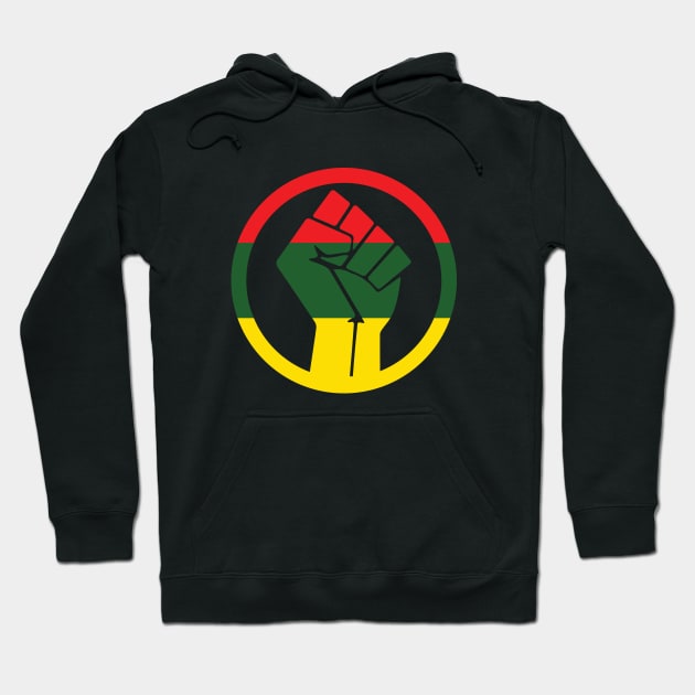 RASTAFARIAN BLACK POWER FIST T SHIRT Hoodie by blacklives